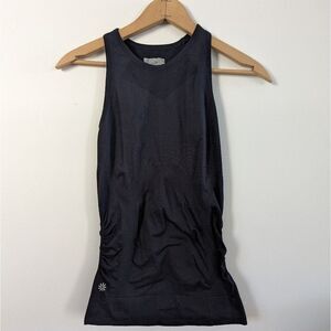 Athleta black seamless ruched racerback tank top XS*